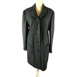 Copper Key Women's Coat Size Large 100% Wool Gray Long